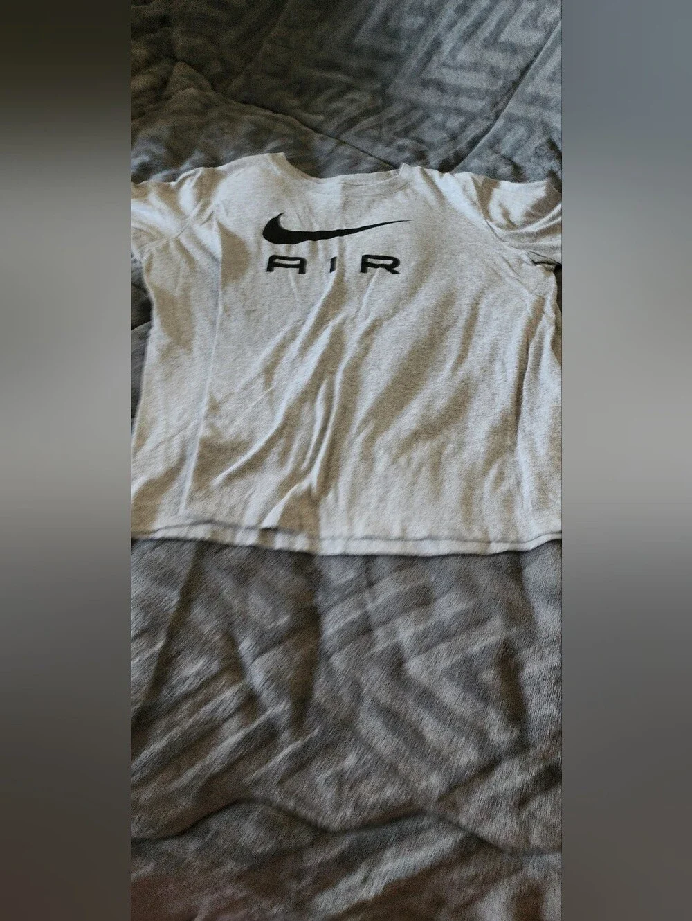Nike Gray Logo Tee with White Print